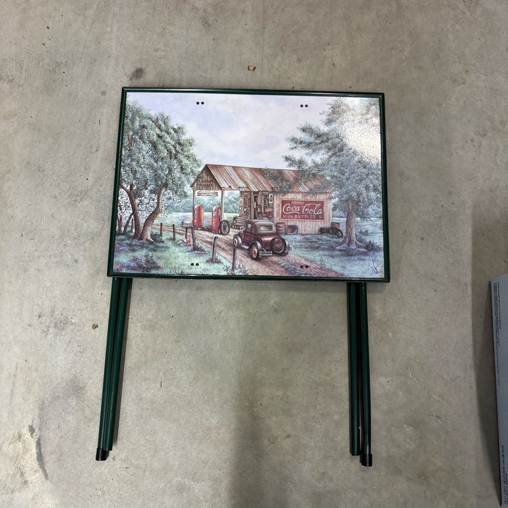 Coca Cola Vintage Style Sign with Green Frame